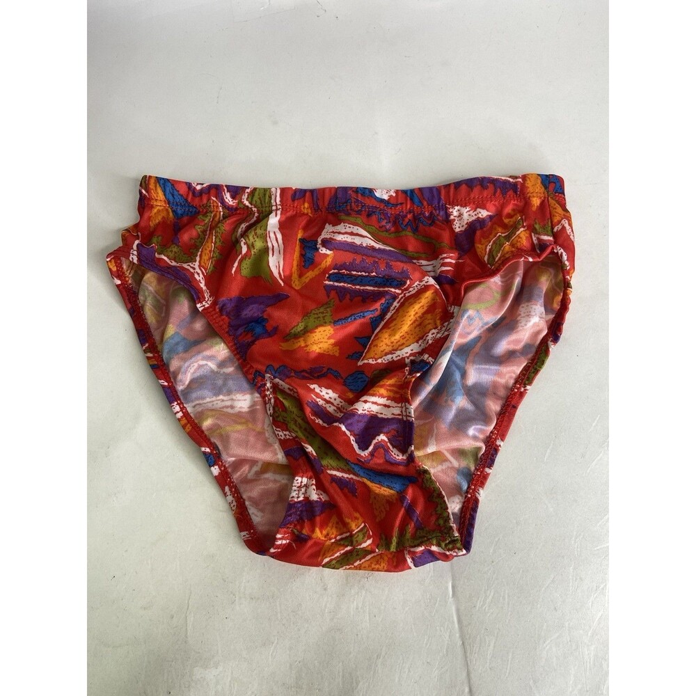 VTG Picopi Mens Size S Low Rise Polyester Fashion Print Brief Underwear 1 Piece